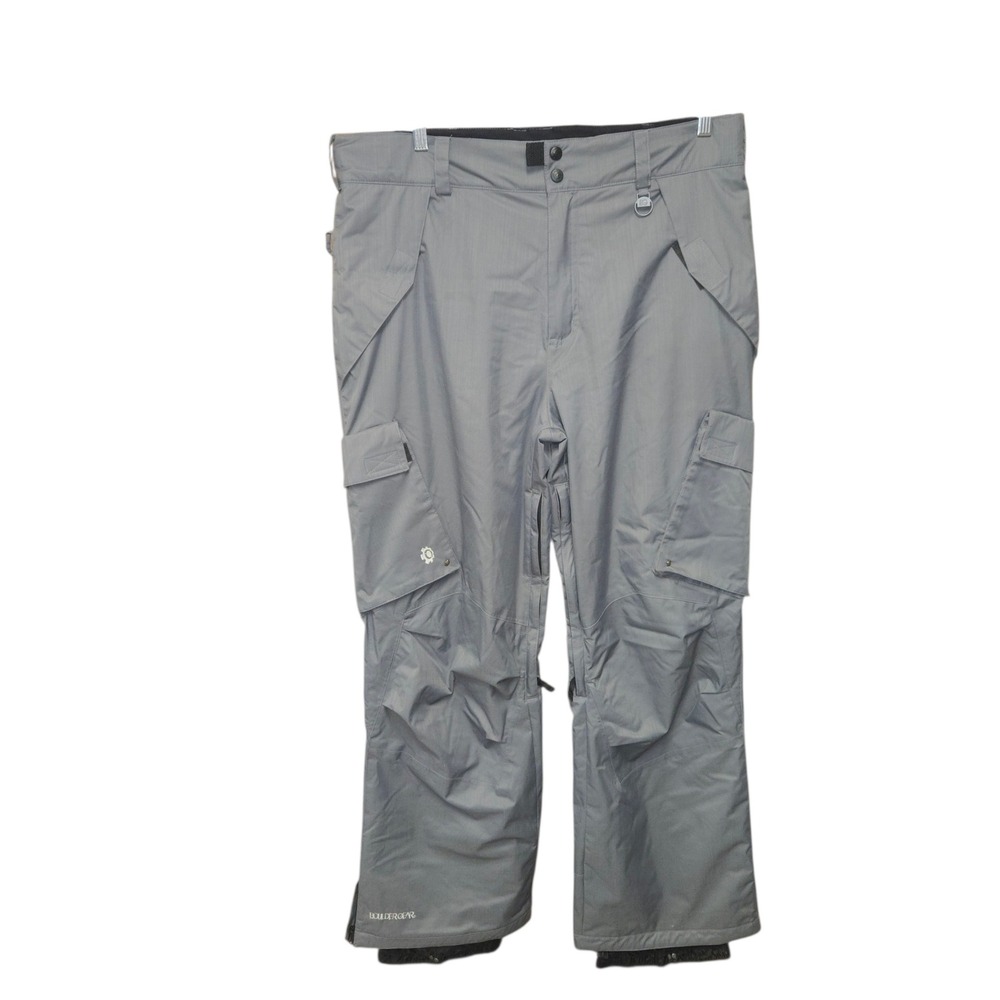 Boulder Gear Snow Pants Mens‎ Large Gray Cargo Insulated Ski Snowboard Winter